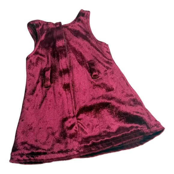 American Girl Julie Christmas Dress Cranberry Red Crushed Velvet Jumper No Belt - Picture 3 of 5